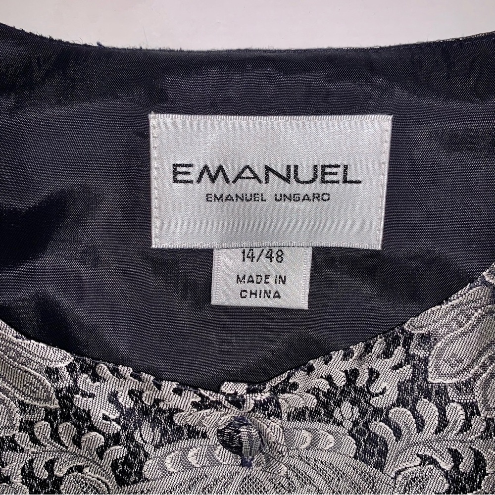 Gorgeous Emanuel Ungaro Silk Vest Jacquard Buttoned Ornate - Picture 5 of 14